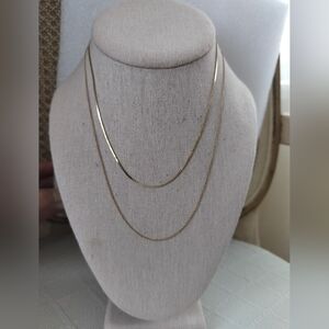 2 14k Yellow Gold Chain Necklace